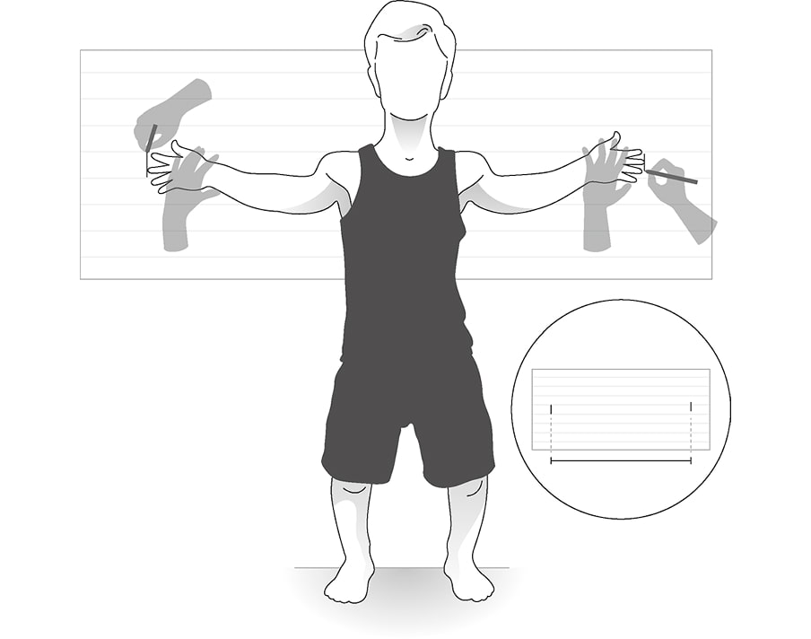 アームスパンの測定法