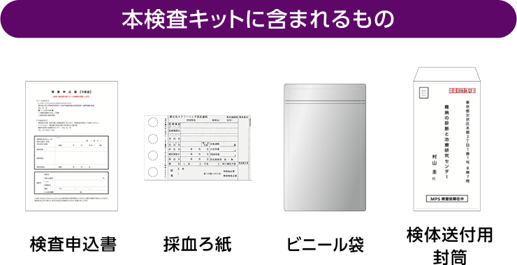本検査キットに含まれるもの
